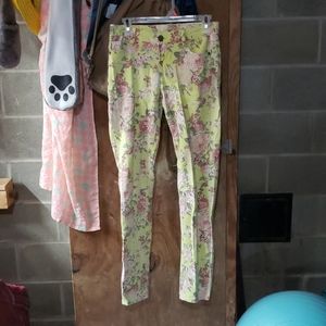Floral jeans